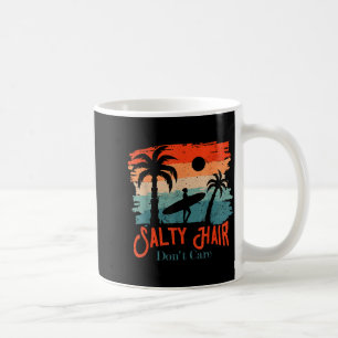 Caneca De Café Cabelo Salgado Não Liga Vintage Surfista