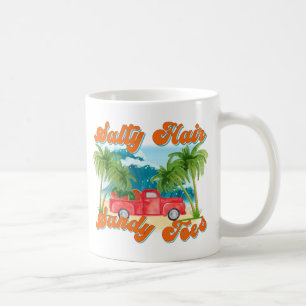 Caneca De Café Cabelo Sandy Toes   Ilha Tropical