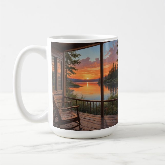 Caneca De Café Cabina No Lago (Esquerda)