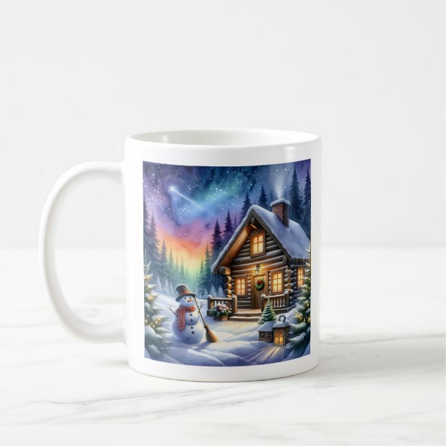Caneca De Café Cabine de Log - Natal (Esquerda)