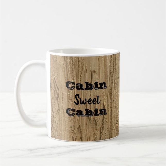 Caneca De Café Cabine Fotográfica de Madeira Rústica Doce Cabine (Esquerda)