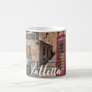 Caneca De Café Cabine telefônica vermelha em La Valetta Malta