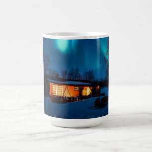 Caneca De Café Cabines Rústicas na Floresta & Casas de Madeira Ac