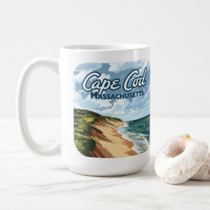 Caneca De Café Cabo Cod Beach Seashore Massachusetts Blue