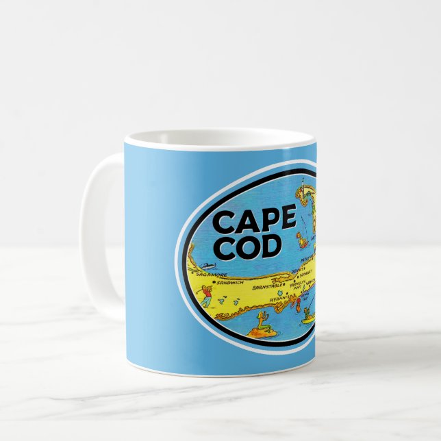 Caneca De Café Cabo Cod Blue Mug (Frente Esquerda)