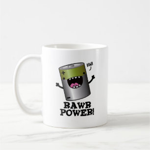Caneca De Café Cabo de alimentação Rawr da bateria de corte