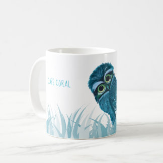 Caneca De Café Cabo Florida coral que Burrowing a arte da coruja