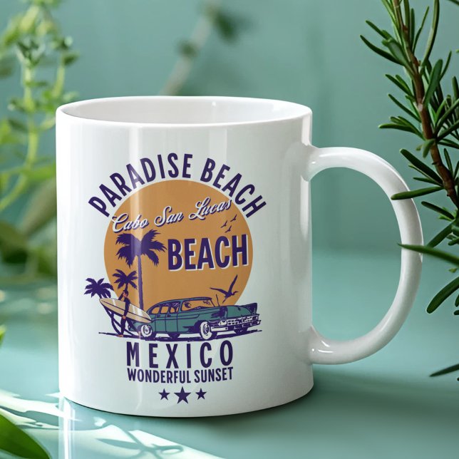 Caneca De Café Cabo San Lucas Beach Mexico | Mexican Paradise (Criador carregado)