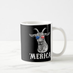 Caneca De Café Cabra Bandeira Americana 4 De Julho Usa Merica
