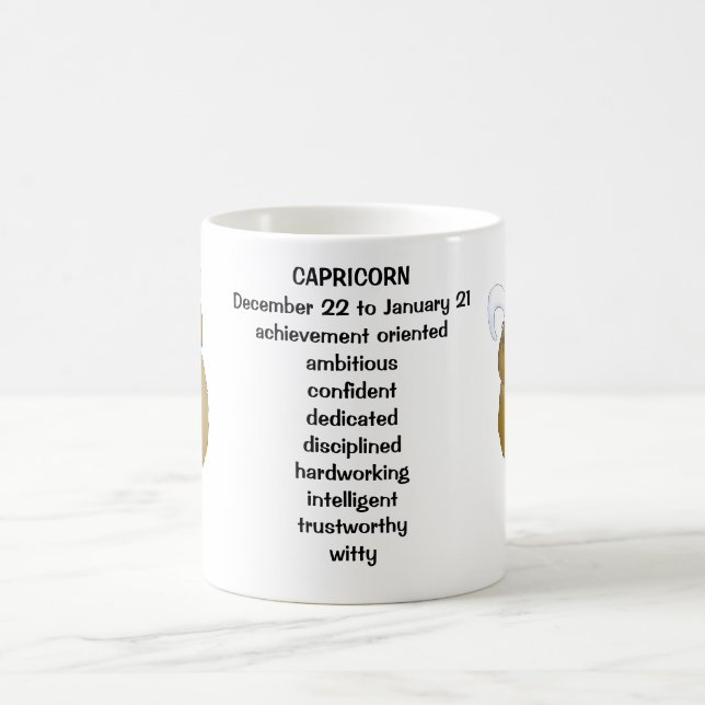 Caneca De Café Cabra do Capricórnio dos desenhos animados com os (Centro)