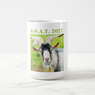 Caneca De Café Cabra engraçada de 2027 Ano Novo Foto