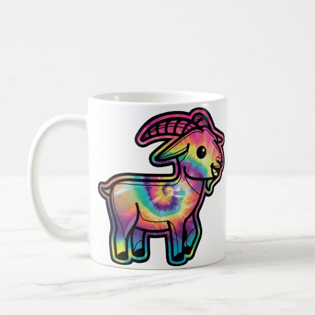Caneca De Café Cabra Tie-Dye (Esquerda)