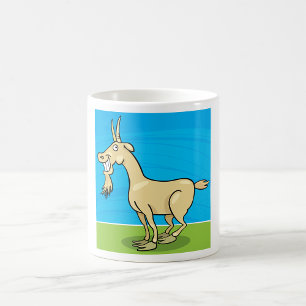 Caneca De Café Cabrito Sorridente Animal de Fazenda de Desenho An