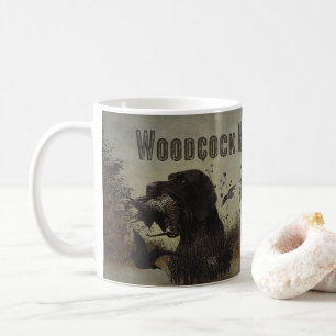 Caneca De Café Caça a Woodcock com Ponteiro Alemão Cabeado
