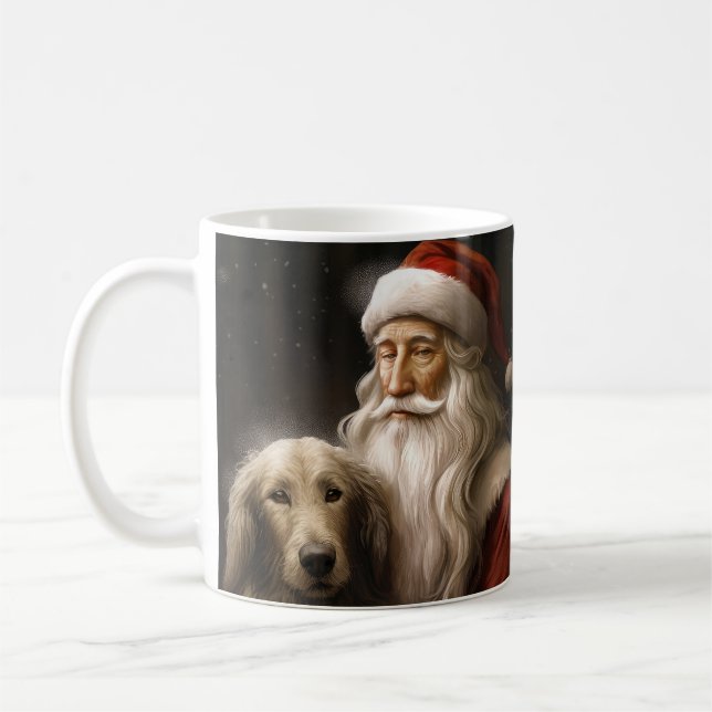 Caneca De Café Caça Afegã no Natal Festivo de Papai Noel (Esquerda)