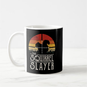 Caneca De Café Caça ao Esquilo Estilo Retro Pôr do Sol Vintage Es