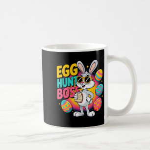 Caneca De Café Caça ao ovo coelho engraçado chefe retrô