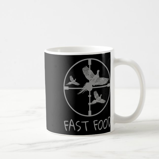 Caneca De Café Caça às aves Caçador Engraçado Faisão Rápido de Co (Direita)