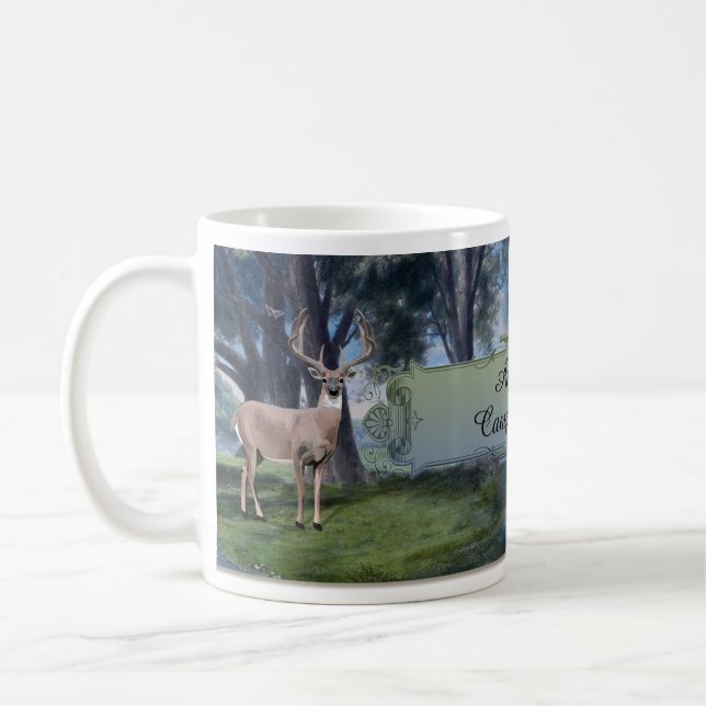 Caneca De Café Caça de Acampamento de Veados (Esquerda)