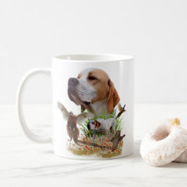 Caneca De Café Caça de faisão com ponteiros, arte