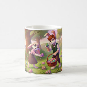 Caneca De Café Caça de Ovo de Páscoa Encantadora Bunny