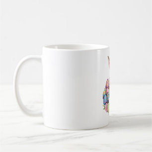 Caneca De Café Caça de Ovos Coloridos de Coelho da Páscoa