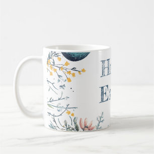 Caneca De Café Caça de Ovos de Primavera de Páscoa Floral Elegant