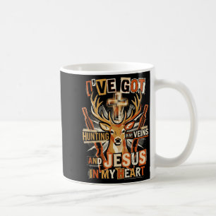 Caneca De Café Caça Em Minhas Veias Jesus No Coração Cristão Cerv