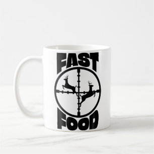 Caneca De Café Caça engraçada ao veado de fast food para homens e