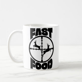 Caneca De Café Caça engraçada ao veado de fast food para homens e
