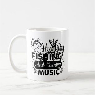 Caneca De Café Caça Pesca e Música country