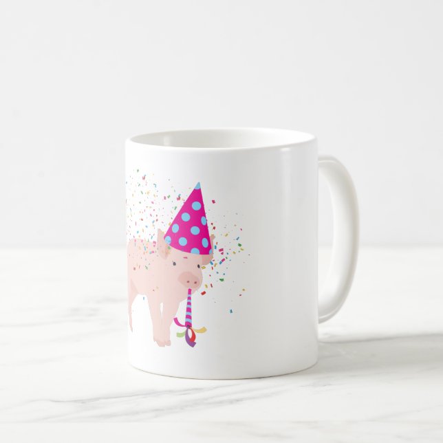 Caneca De Café Caça-porcos - Animais com festa (Frente Esquerda)