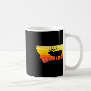 Caneca De Café Caçador de Alce Pai Montana Vintage Retro Sol Arco