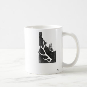 Caneca De Café Caçador de alces de Idaho com chifre trocado