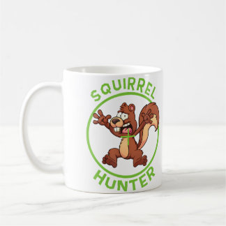 Caneca De Café Caçador de Esquilo Engraçado Tiro Caça Zani Brainy