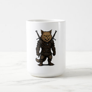 Caneca De Café Caçador de Gatos – Guerreiro de Fantasia Medieval