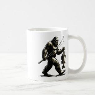Caneca De Café Caçador de Olho-de-Peixe Pé-Grande Pescador Sasqua