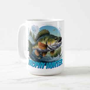 Caneca De Café Caçador de Robalo Troféu Personalizável