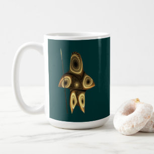 Caneca De Café Caçador Inuit Fractal