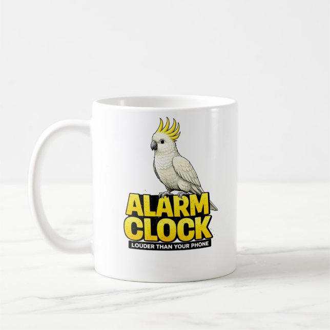 Caneca De Café Cacatua Relógio de Alarme (Esquerda)