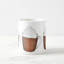 Caneca De Café Cacau de chocolate quente com creme chicoteado