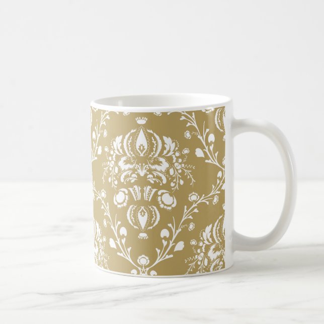 Caneca De Café Cacau e Cream Damask (Direita)
