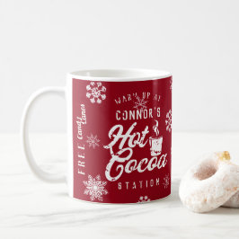 Caneca De Café Cacau quente da família de natal