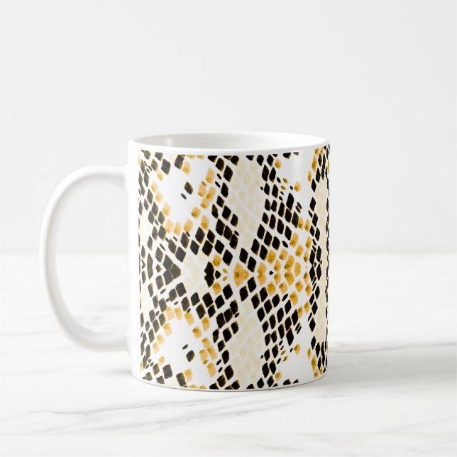 Caneca De Café Cacheskin Sem Costura. Alligator Leather W (Esquerda)