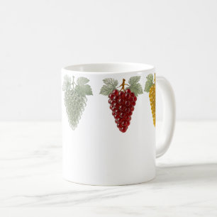 Caneca De Café Cacho de Uva de Vidro