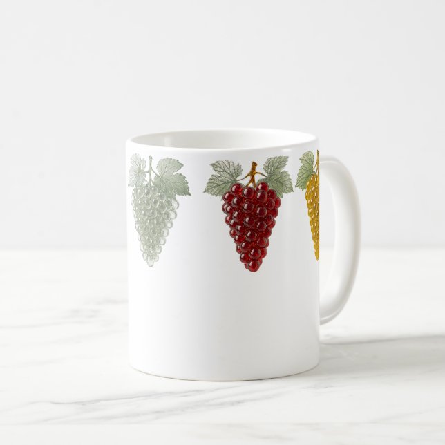 Caneca De Café Cacho de Uva de Vidro (Frente Esquerda)