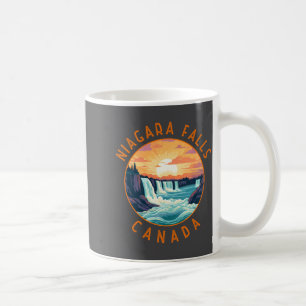 Caneca De Café Cachoeira de Niagara Canadá Círculo Retro Envelhec