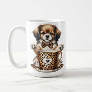 CANECA DE CAFÉ CACHORA DE CARACTERES DE REI DE CAVALEIRA ADORÁVEL