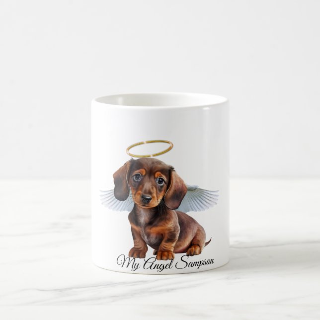 Caneca de Café Cachorrinho Anjo Dachshund (Centro)