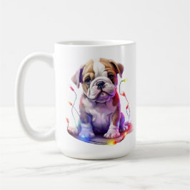 CANECA DE CAFÉ CACHORRINHO BULDOGUE DE NATAL ADORÁVEL